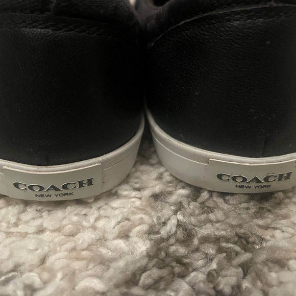 Black and white Coach canvas slip on shoes - Picture 2 of 2